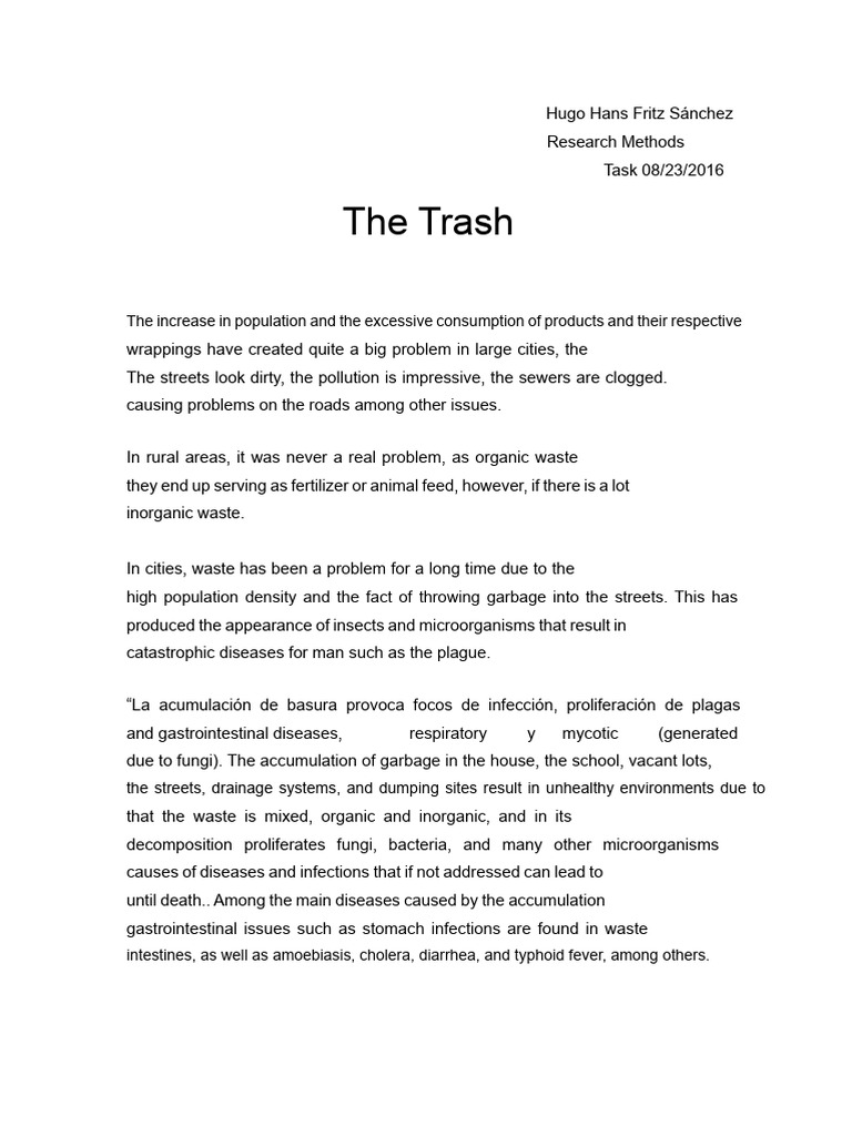 Garbage Essay Happy Line PGR | PDF | Waste | Recycling
