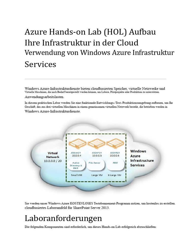 Azure Hands-On Lab | PDF
