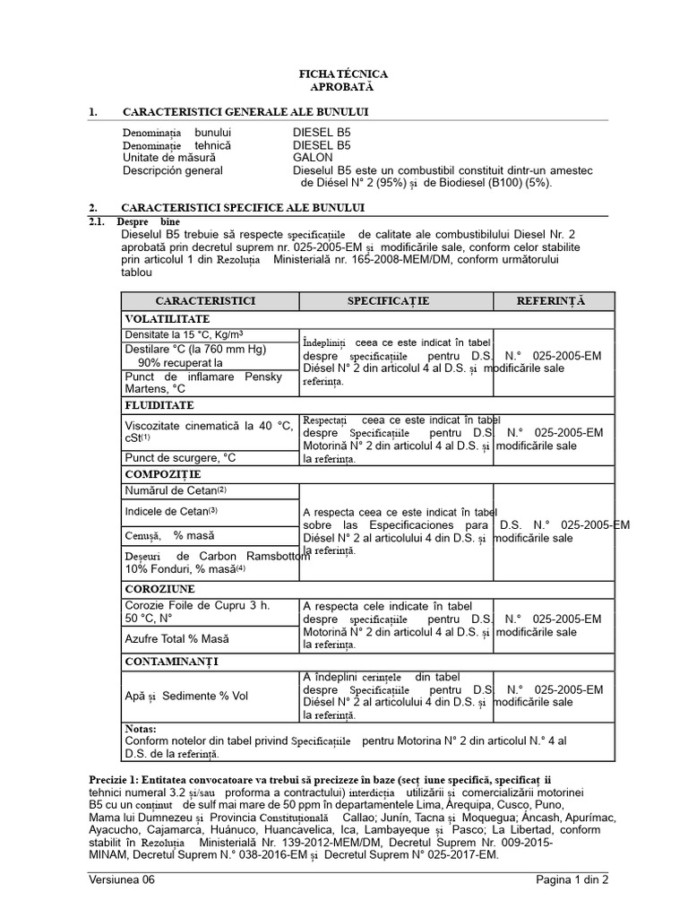 Ficha Tehnica Petrol Valabil PDF | PDF