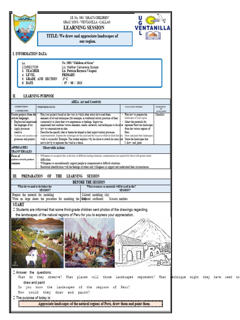 Art Session: Drawing Peruvian Landscapes | PDF | Drawing | Cognition