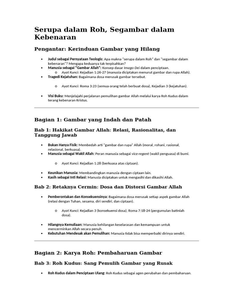 Pemulihan Gambar Allah dalam Roh | PDF