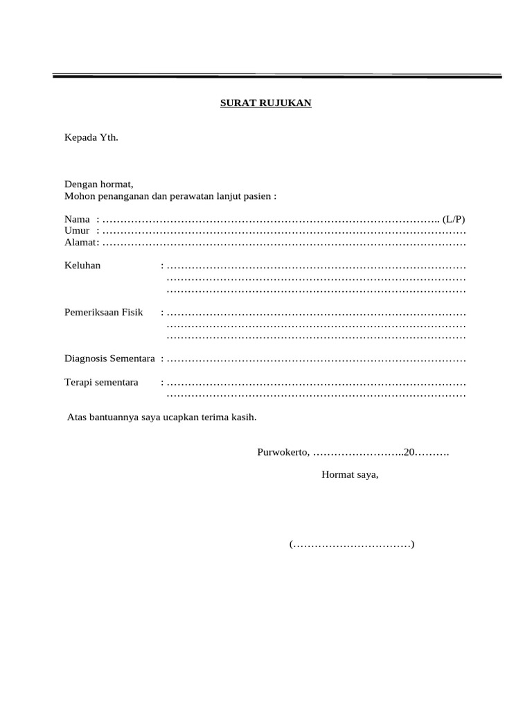 Format Surat Rujukan | PDF