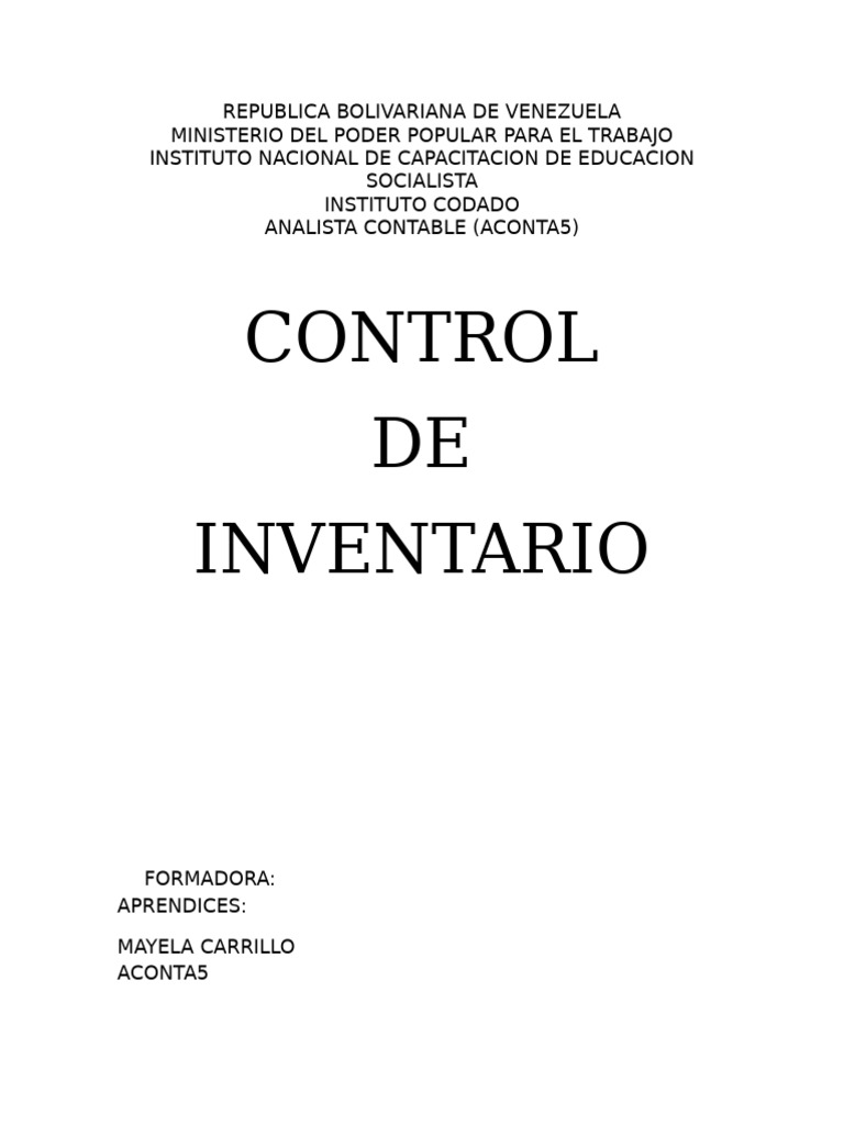 Control Eficiente de Inventarios y Mermas | PDF | Logística | Mercado ...