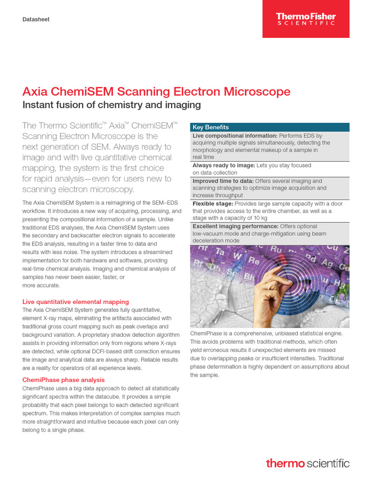 Axia ChemiSEM: Advanced SEM Technology | PDF | Scanning Electron ...