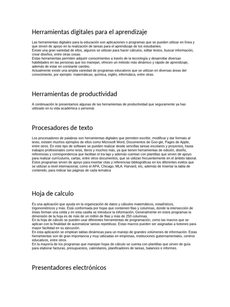 Herramientas Digitales para Aprendizaje Efectivo | PDF | Internet | Museo