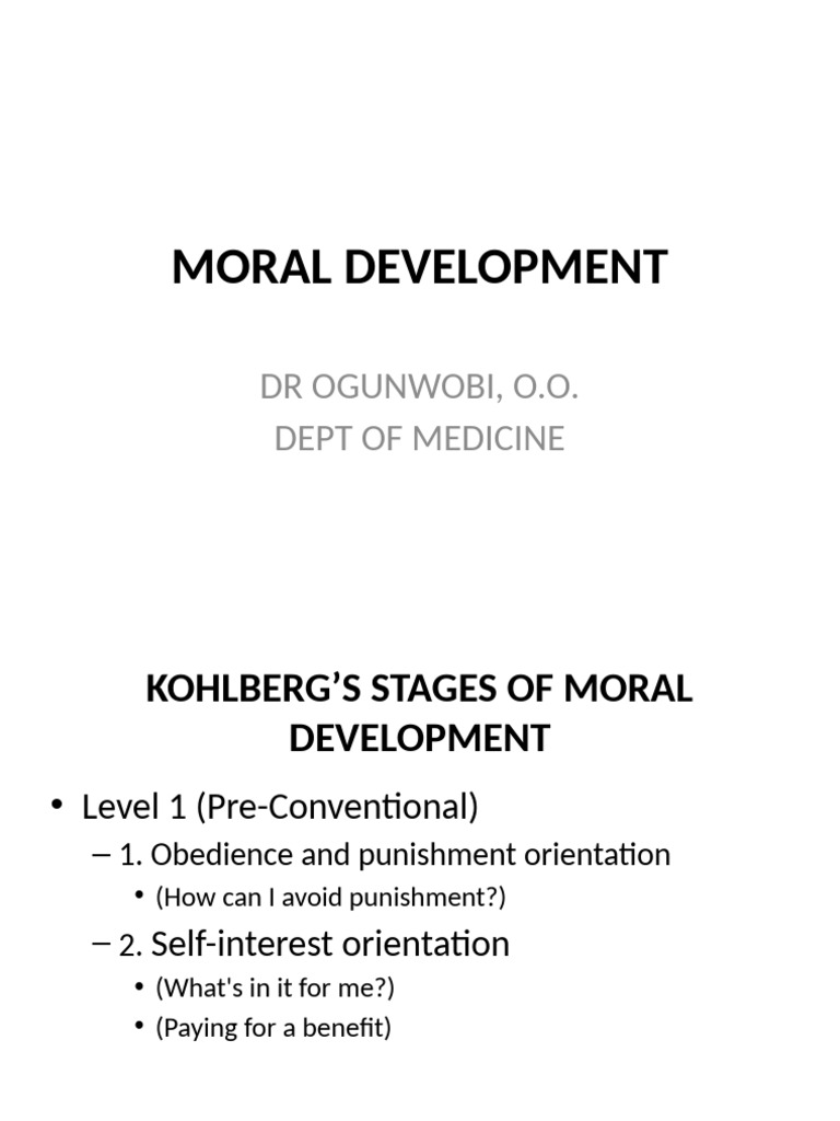 Moral Development | PDF | Psychology | Morality