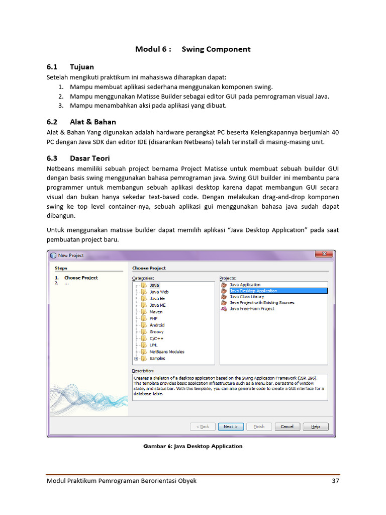 Praktikum GUI Java dengan Matisse Builder | PDF