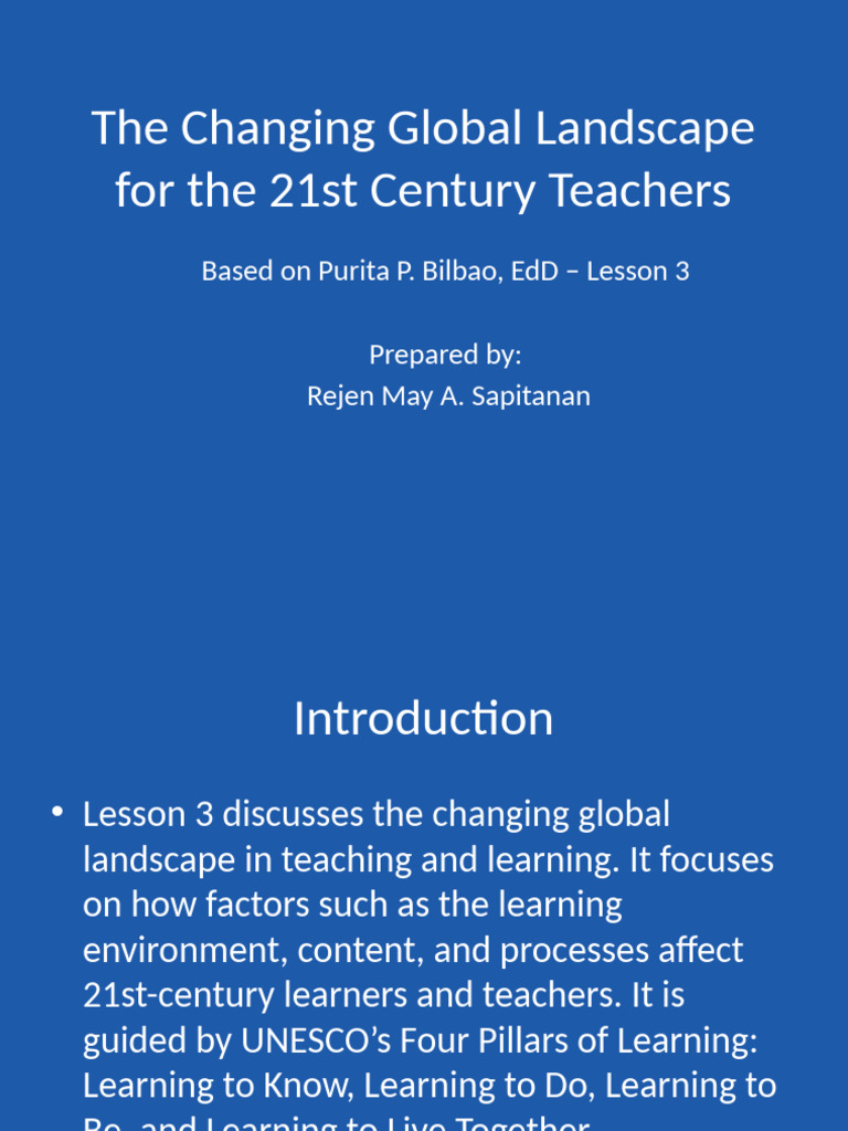 21st Century Teaching Landscape Insights | PDF | Learning | Educational ...