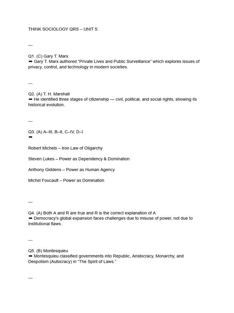 Key Concepts in Sociology Unit 5 | PDF | Dalit | Kinship