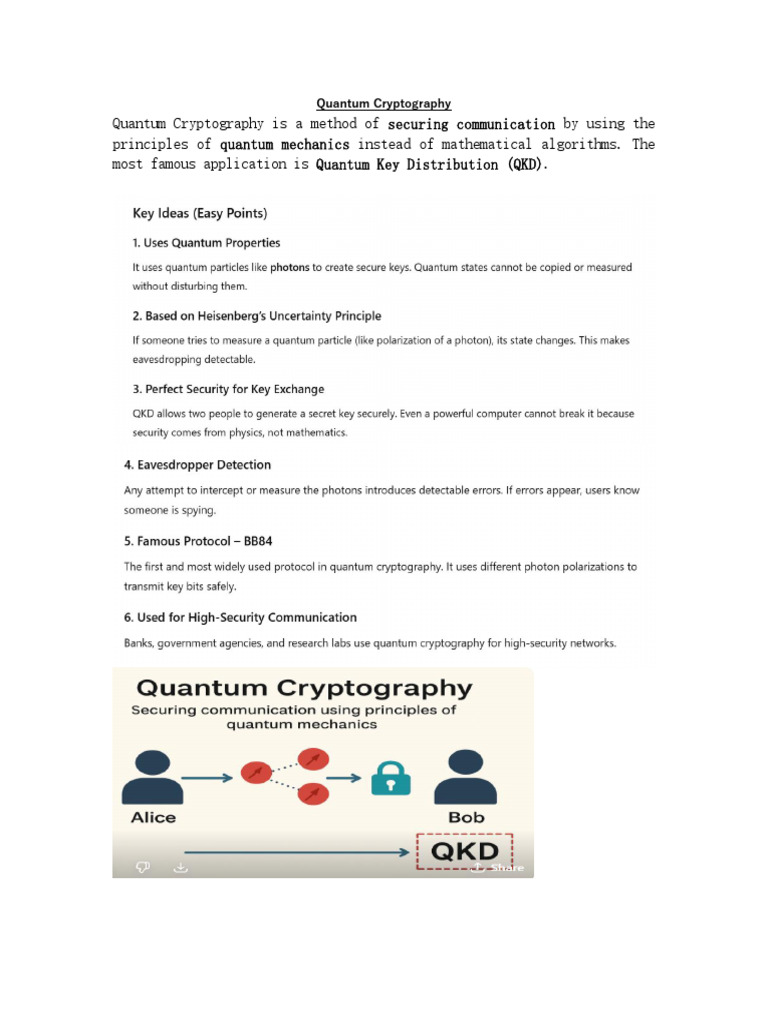 Quantum Cryptography Explained | PDF