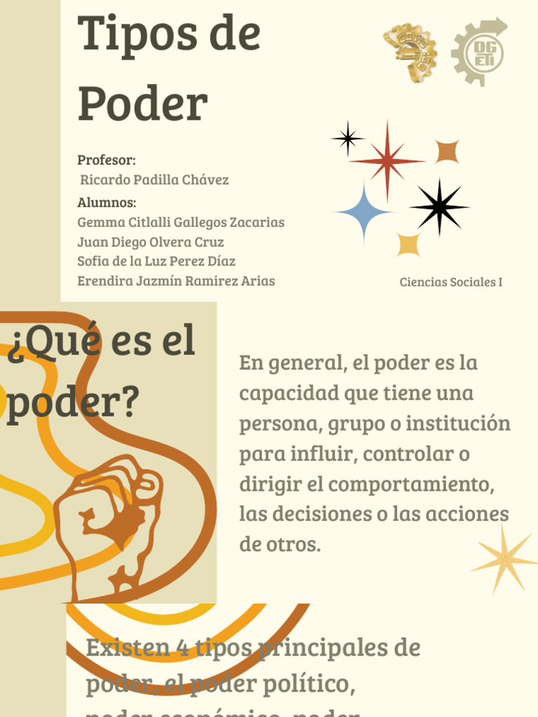 Tipos de Poder: Político, Económico, Social y Cultural | PDF