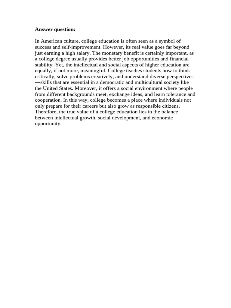 Answer Question | PDF