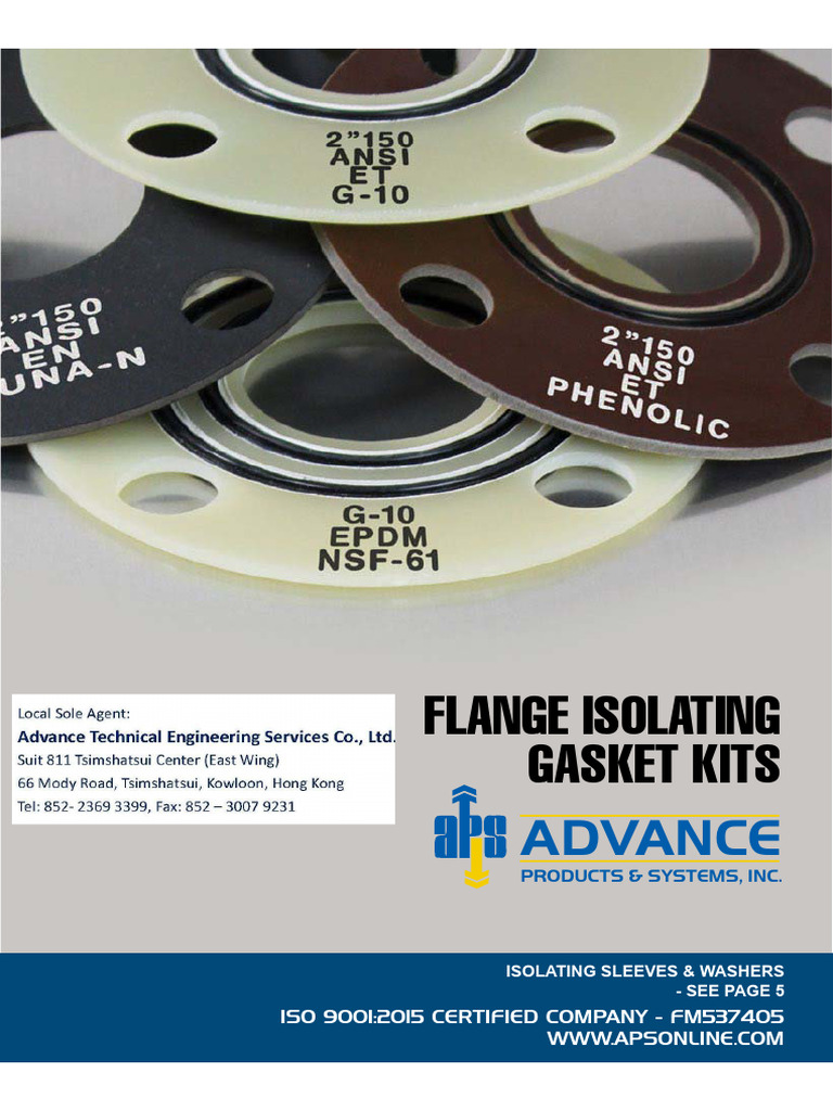 Flange Isolation Gasket Kits Overview | PDF | Washer (Hardware ...