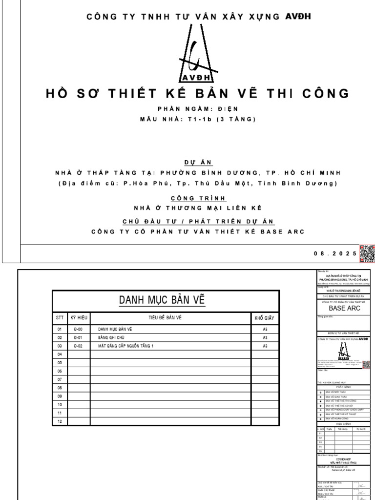 Avdh - KDC Hoa Loi - TKTC - Mep - Dien - Mau Nha T1-1a | PDF