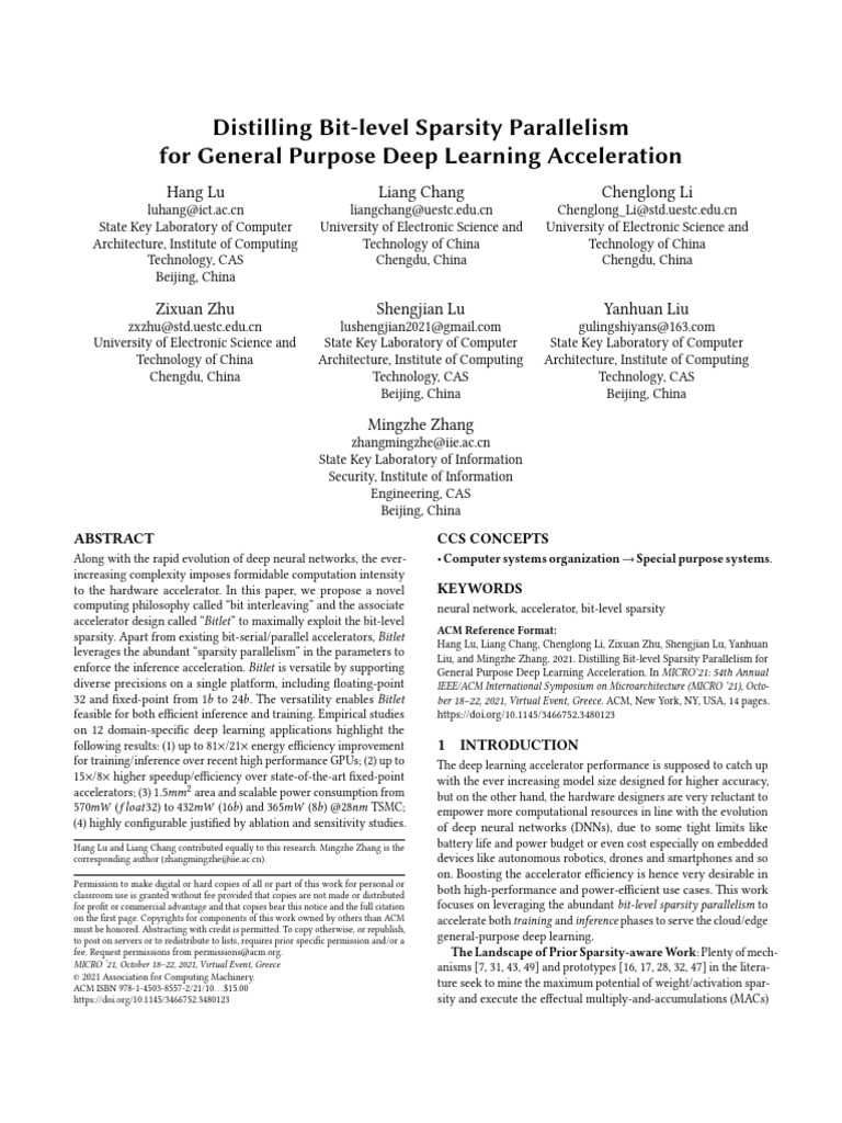 Distilling Bit-Level Sparsity Parallelism For General Purpose Deep ...
