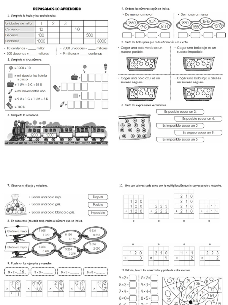 Actividades de Matemáticas para Niños | PDF