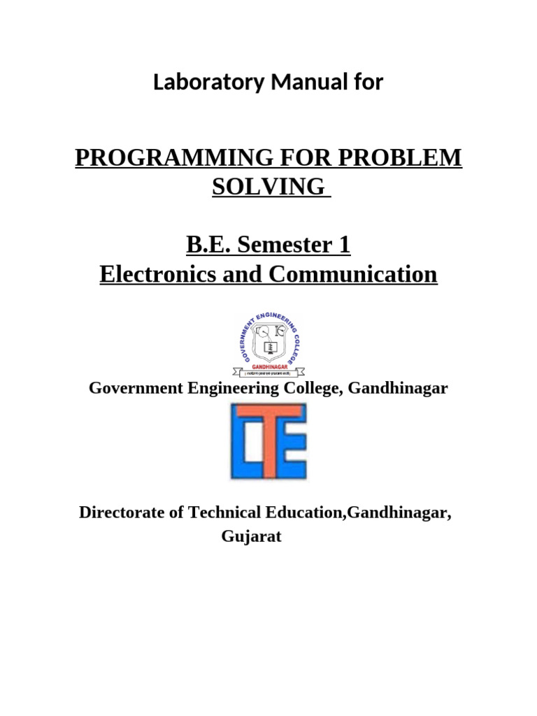 C Programming Lab Manual for Engineers | PDF | Computer Program ...