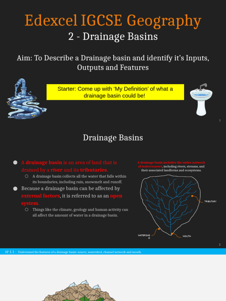 Understanding Drainage Basins in Geography | PDF | Drainage Basin | River