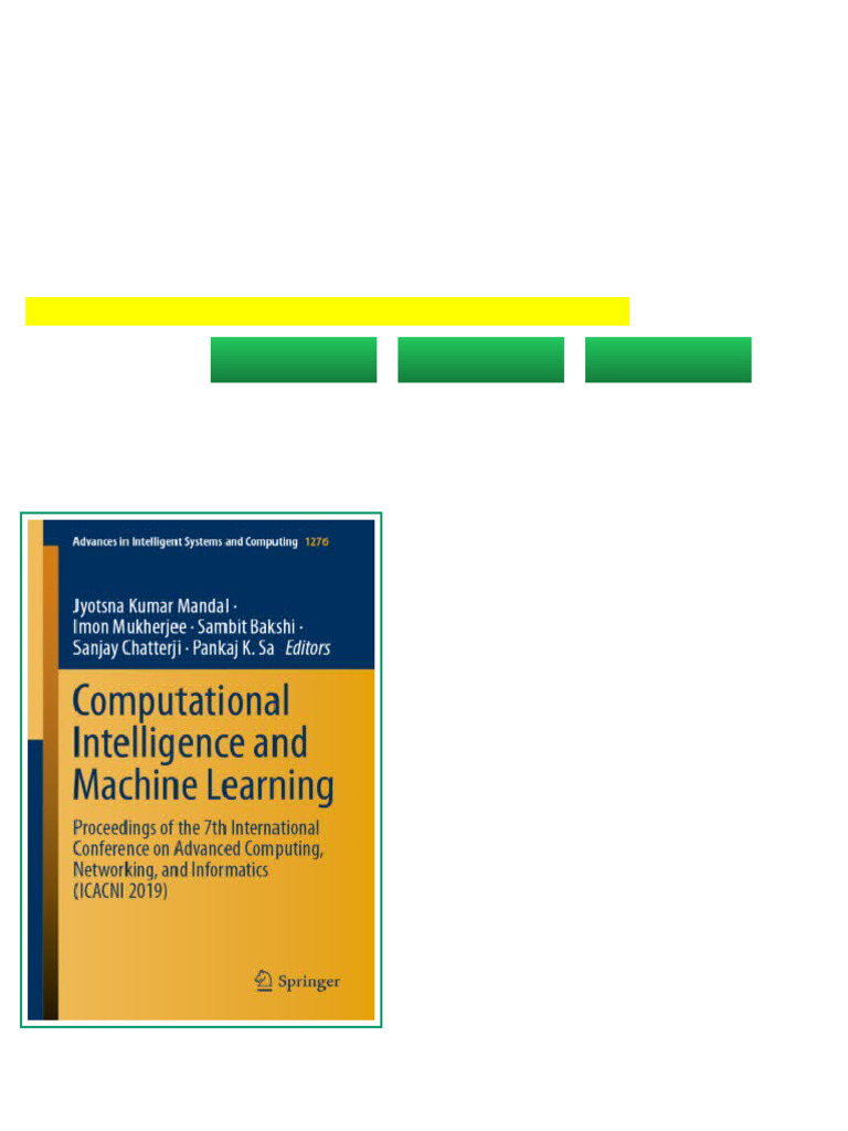 Computational Intelligence and Machine Learning Proceedings of The 7th ...