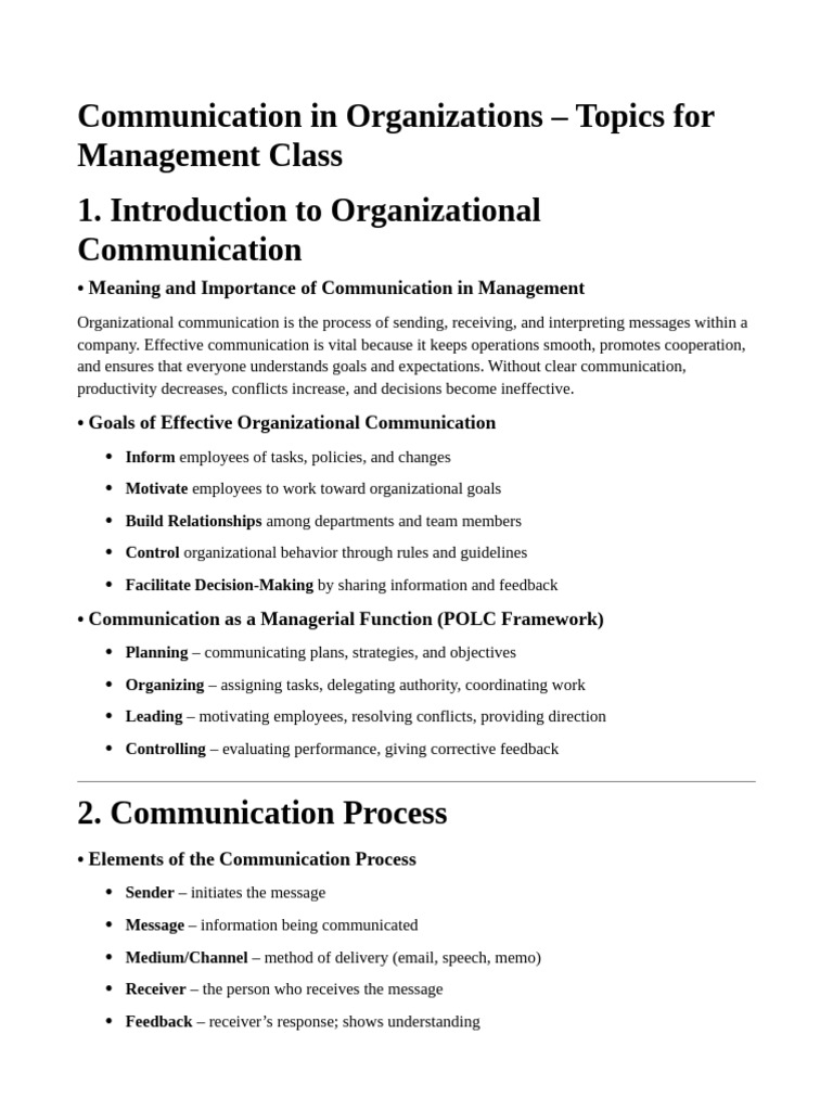 Effective Organizational Communication Guide | PDF | Communication ...