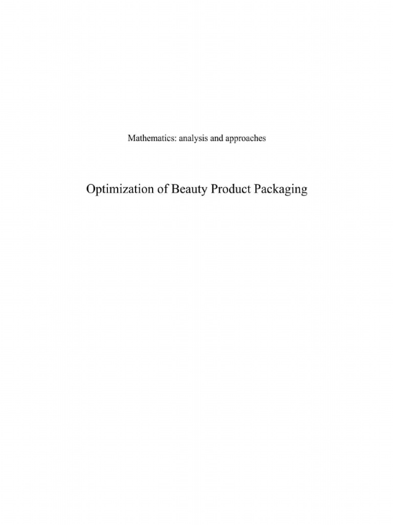 Optimizing Make Up Containers | PDF