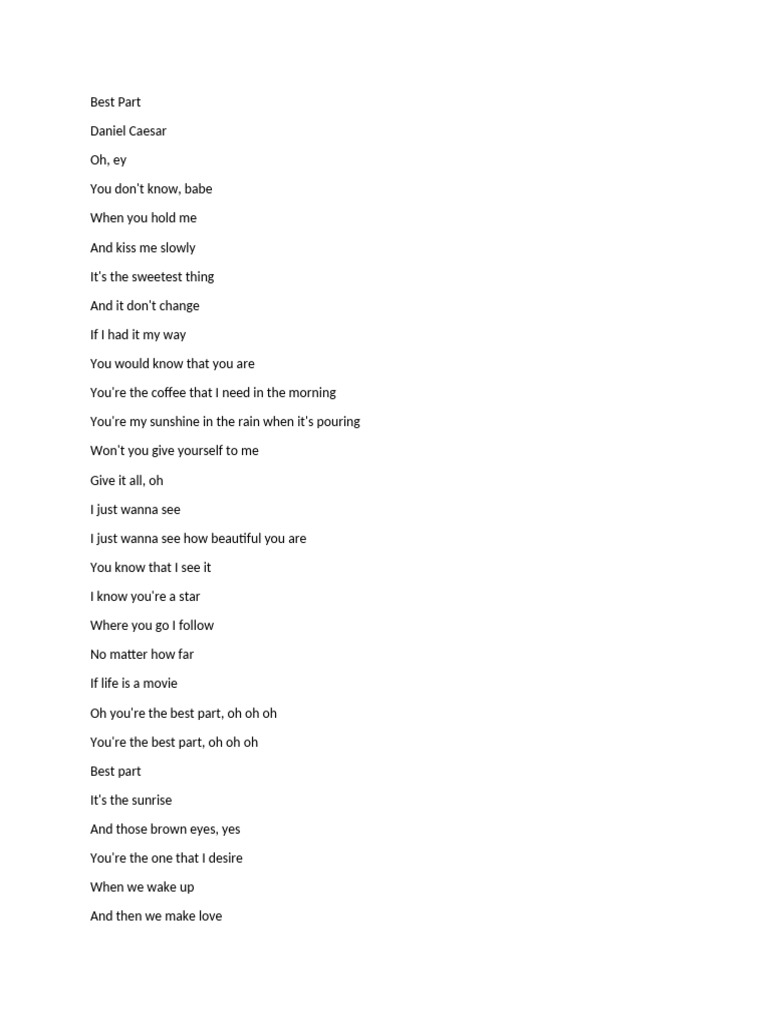 Best Part | PDF
