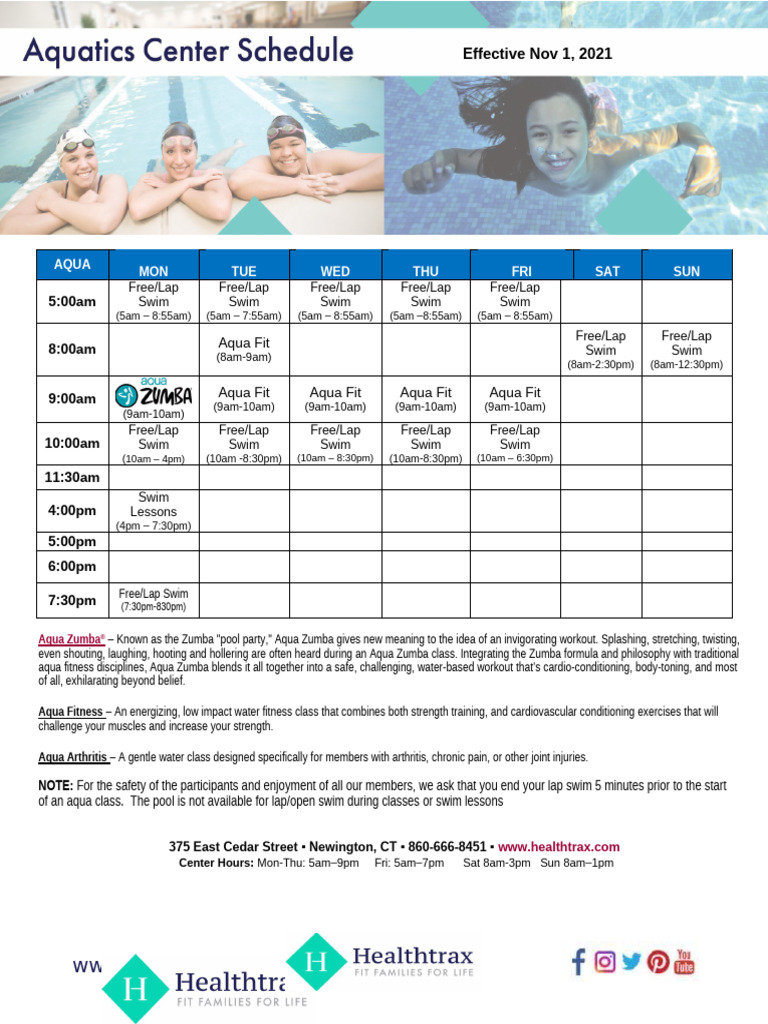Pool+Schedule+Flyer Nov+2021 | PDF | Medical Specialties | Management ...