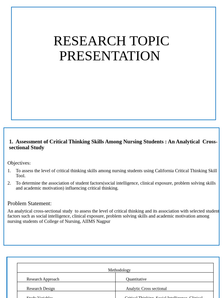 Research Presentation | PDF | Critical Thinking | Cirrhosis