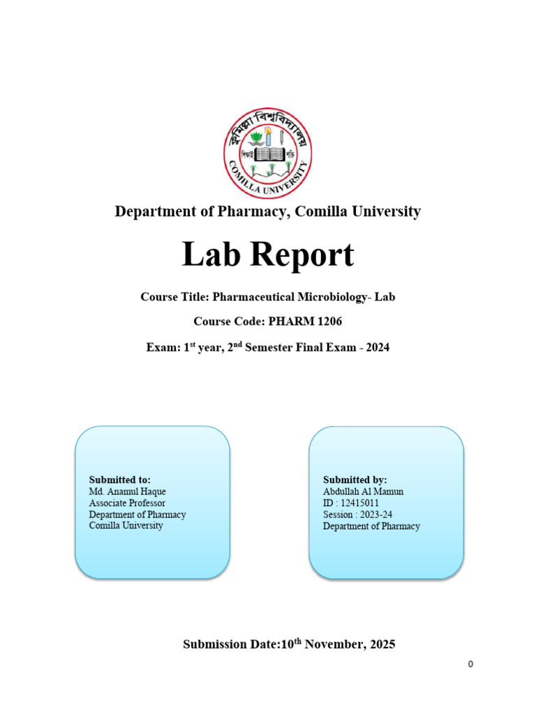 Lab Report Microbiology | PDF | Growth Medium | Agar