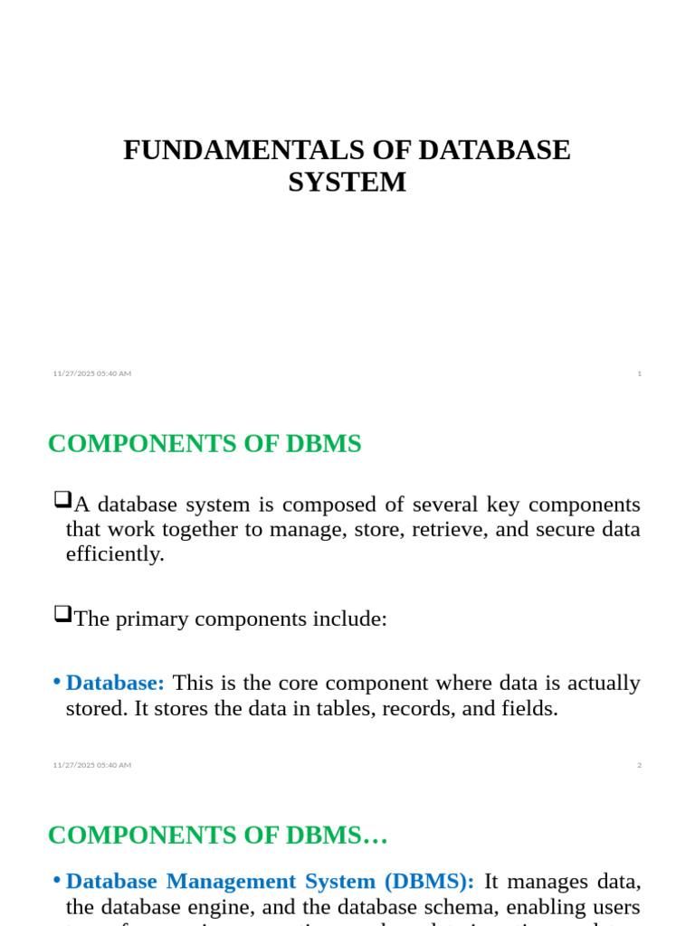 Database Systems Fundamentals | PDF | Databases | Data Management Software