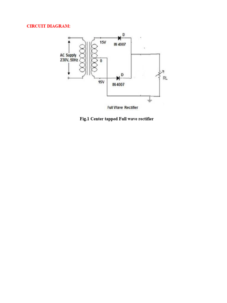 Full Wave Rectifier | PDF