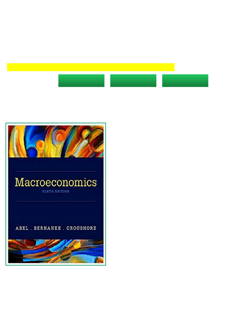 Test Bank For Macroeconomics 9th Edition Abel Bernanke Croushore ...