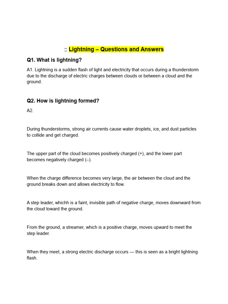 Lightning | PDF