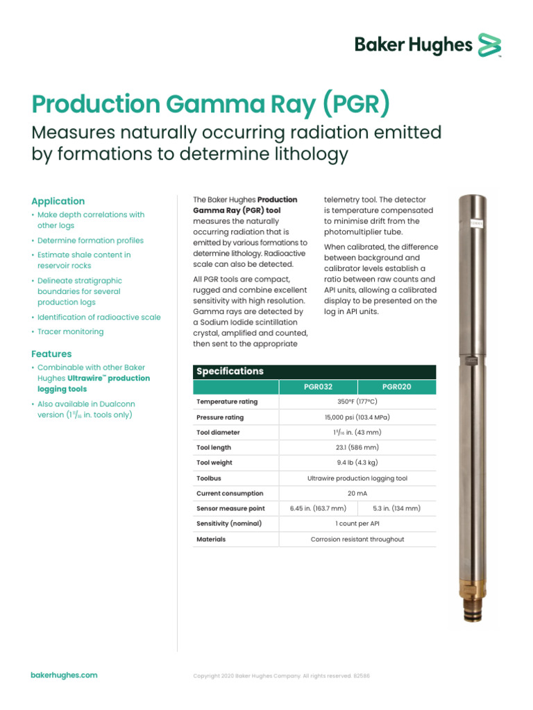 Production Gamma Ray PGR Spec | PDF | Radiation