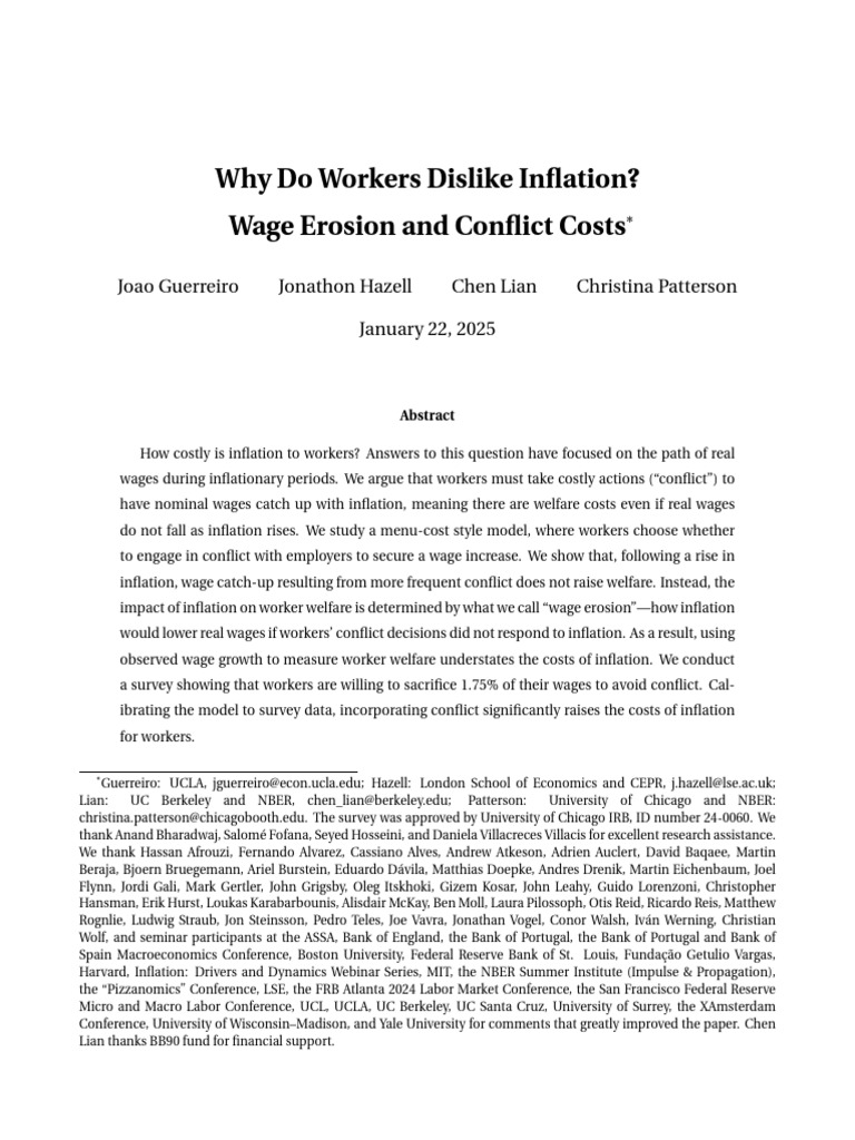 Impact of Inflation on Worker Welfare | PDF | Cost Of Living | Inflation