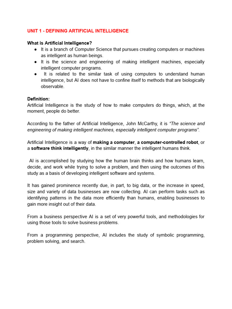 Understanding Artificial Intelligence Basics | PDF | Artificial ...