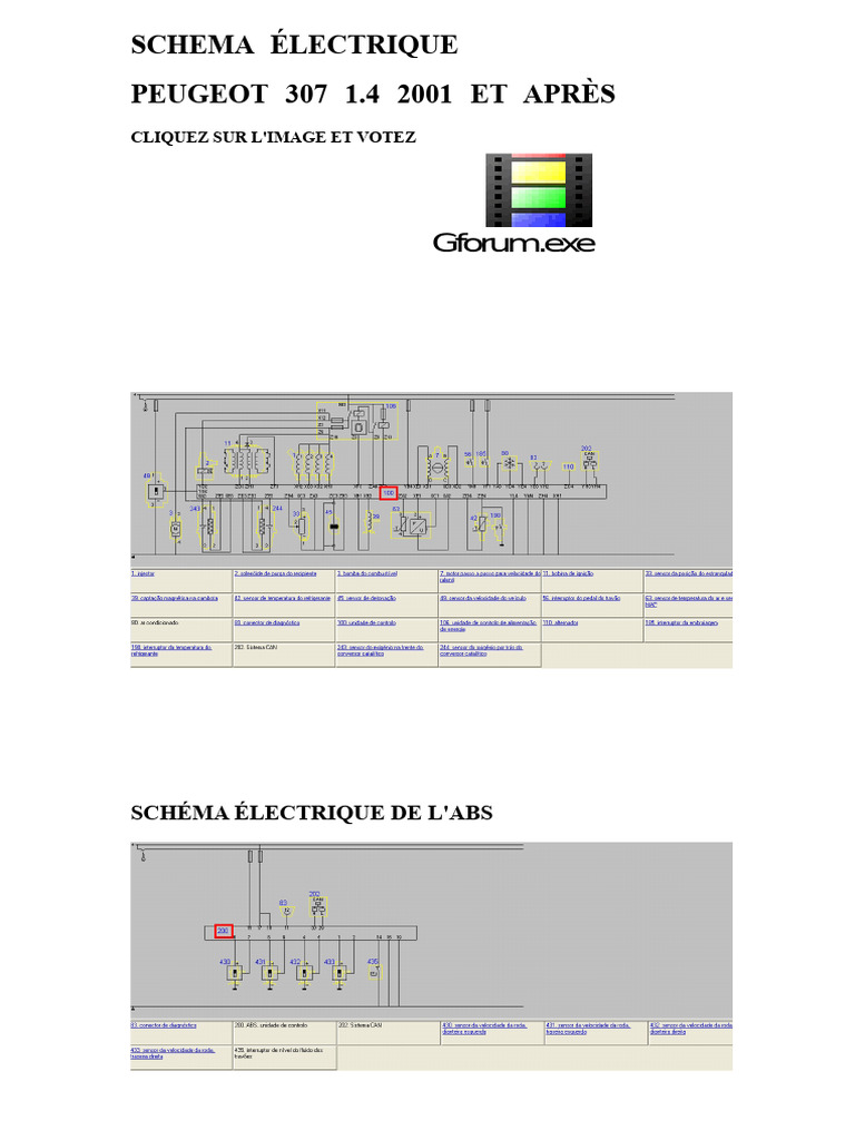 Schéma Électrique Peugeot 307 ABS | PDF