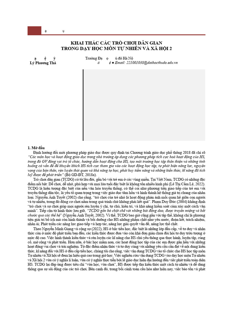 Khai THC CC TR Chi DN Gian Trong Dy HC MN T Nhin V X Hi 2 | PDF