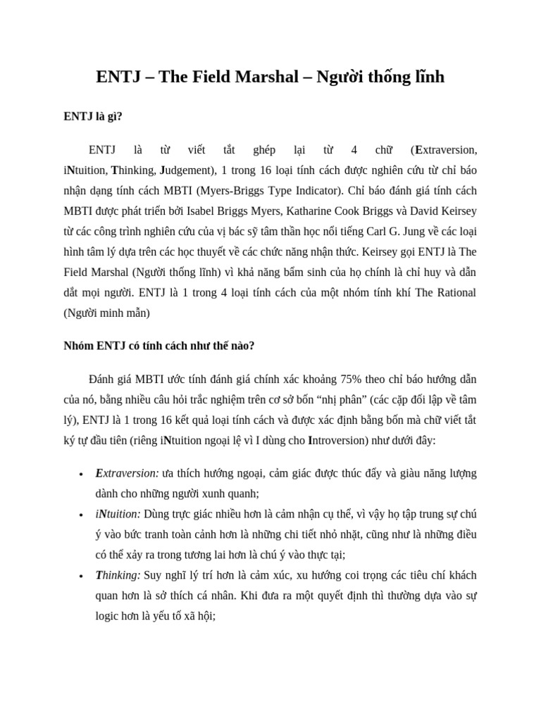 ENTJ | PDF