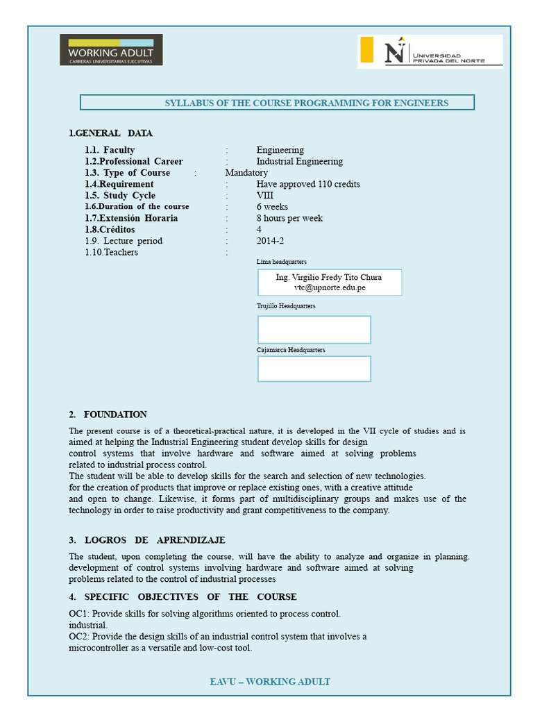 Programming for Engineers Course Syllabus | PDF | Computer Programming ...