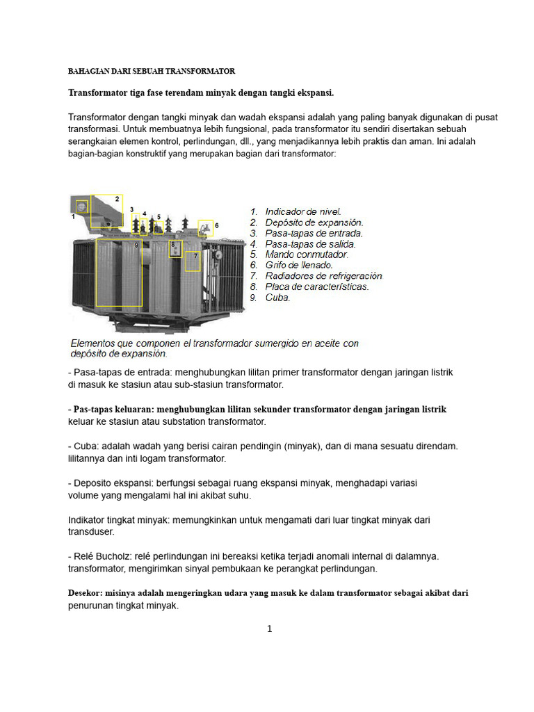 Bagian-Bagian Dari Transformator | PDF