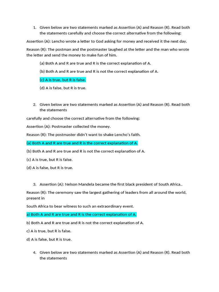 Supervised Study Grade 10 - Answers | PDF