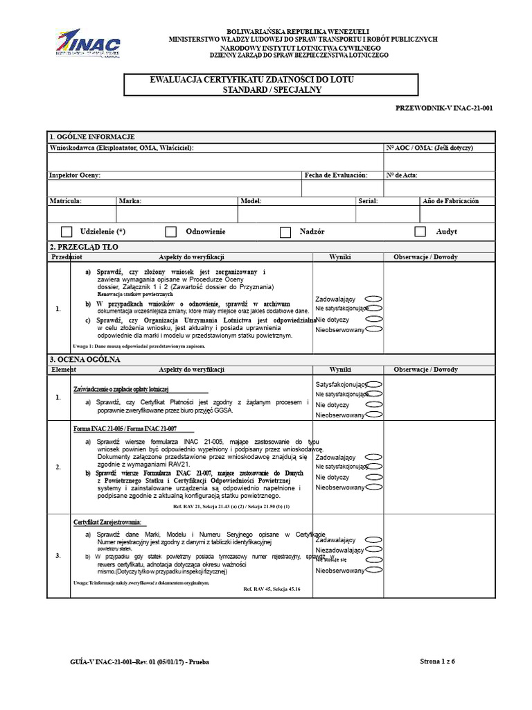 Przewodnik Inac-21-001r1 | PDF