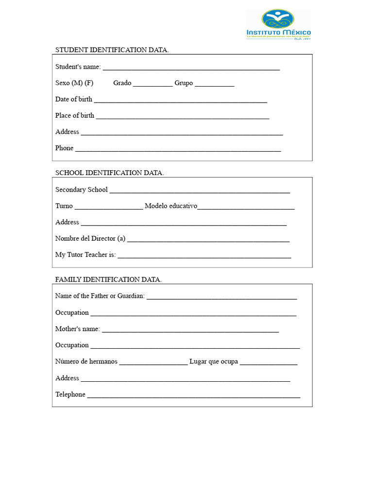 Student Identification Data | PDF
