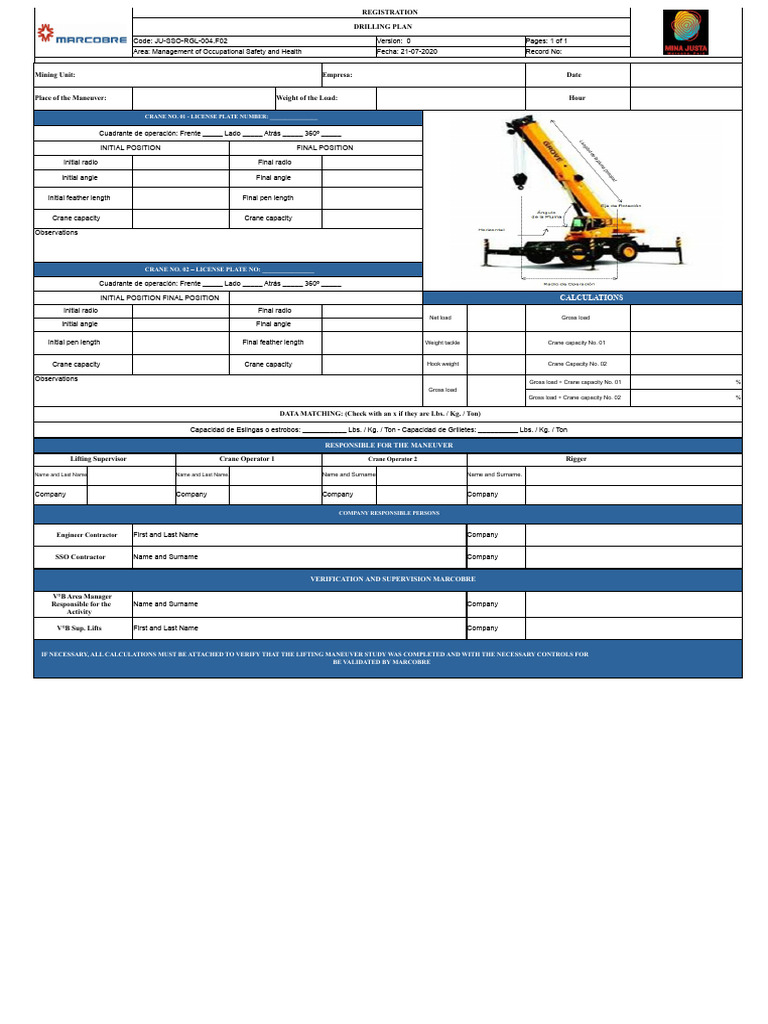 Lifting Plan | PDF | Crane (Machine)