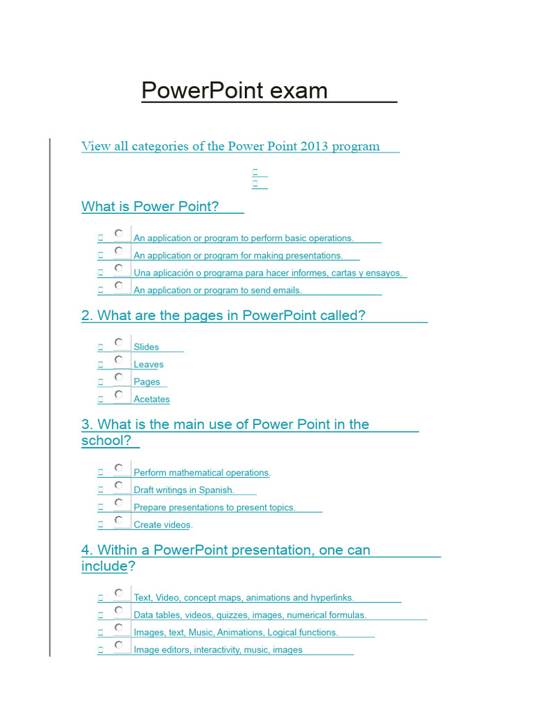 PowerPoint 2013 Exam Guide | PDF