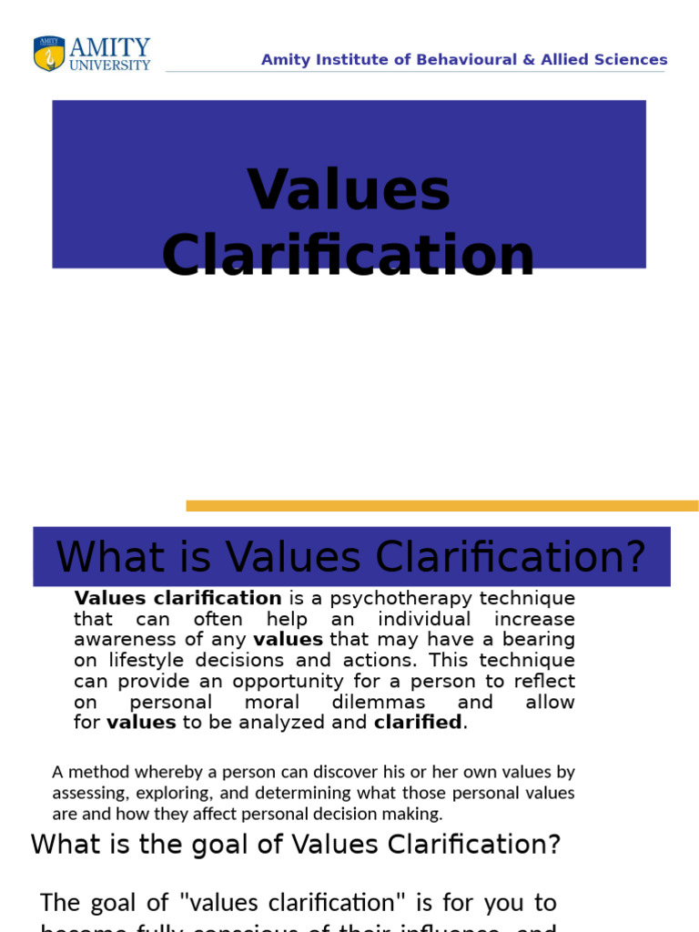 Module 2 Values Clarification | PDF | Behavior | Social Psychology