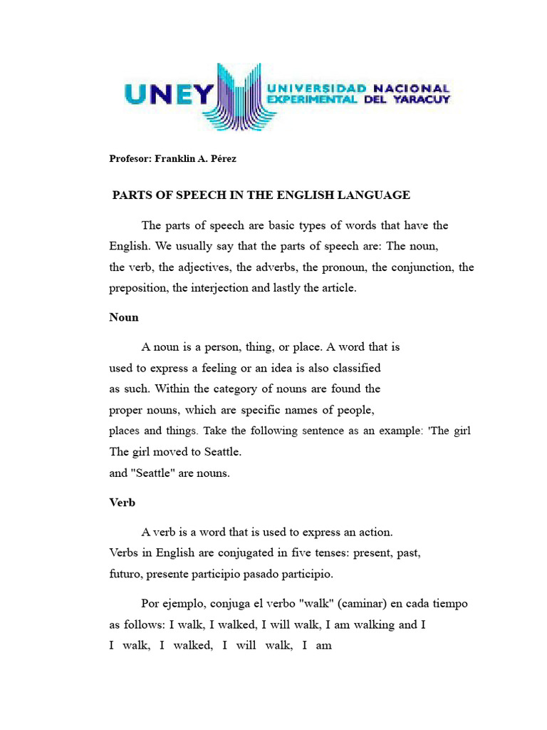 Understanding English Parts of Speech | PDF | Part Of Speech | Adverb