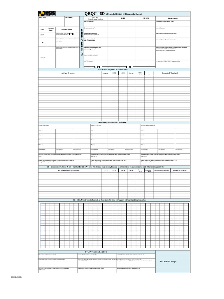 Formular QRQC Plant 1033173 | PDF