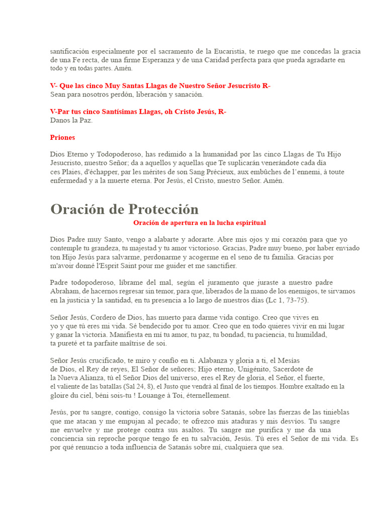Oraciones de Protección y Liberación | PDF | Creencia religiosa y doctrina